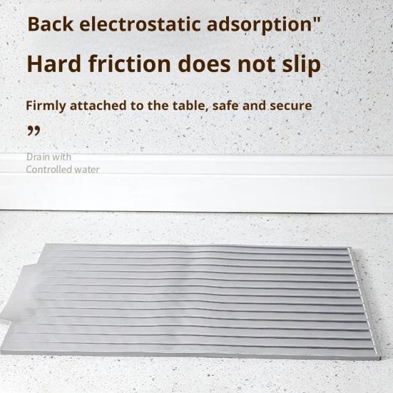 Силиконовый коврик для слива воды для кухонной стойки, нескользящий, термостойкий, сушильный коврик