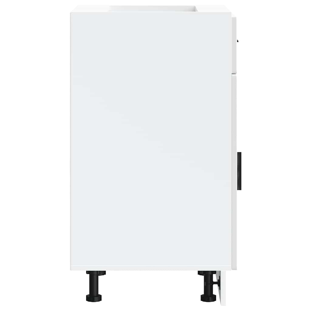 Porto Kitchen Base Cabinet High Gloss White Particleboard