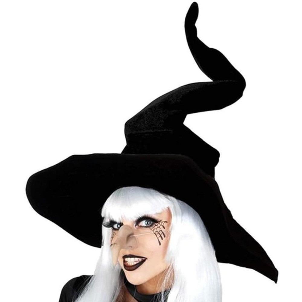 Tall Pointed Cone Top Halloween Wizard Hat Large Wide Brim Pointed Mage Hat Halloween Party