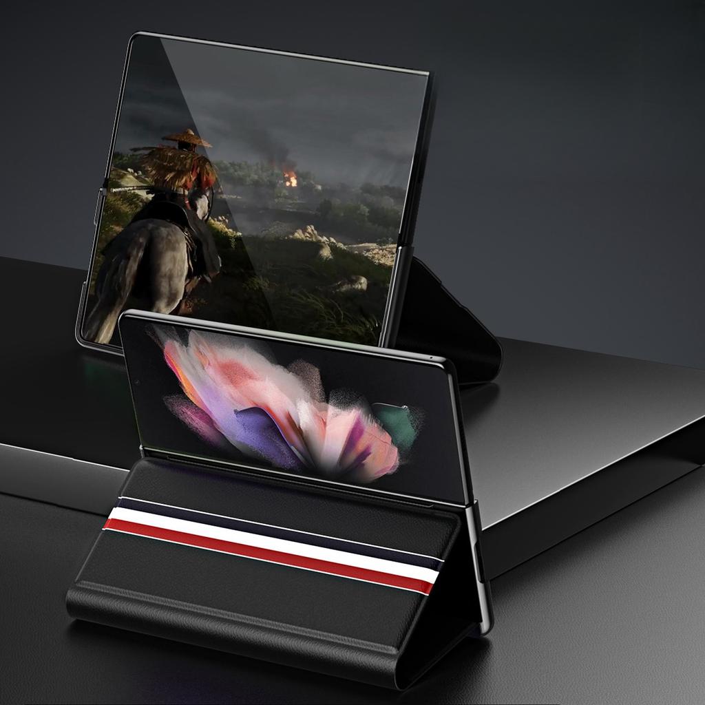 Кожаный чехол с защитой от падения с полным покрытием для Samsung Galaxy Z Fold 4 3 Fold3 Fold4 5G Fold5 Fold2 Fold 2 5 со слотами для карт телефона Funda
