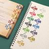 10pcs Metal Memo Airplane Paper Clip Index Bookmark Creative Bookmark Clip Stationery Supplies
