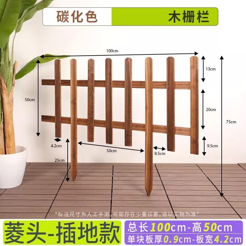 Карбонизированный Садовый Забор из Массива Дерева