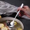 304 Stainless Steel Deep Soup Spoon Long Handle Ramen Noodles Tablespoon Bouillon Ladle Porridge Scoop Kitchen Accessories
