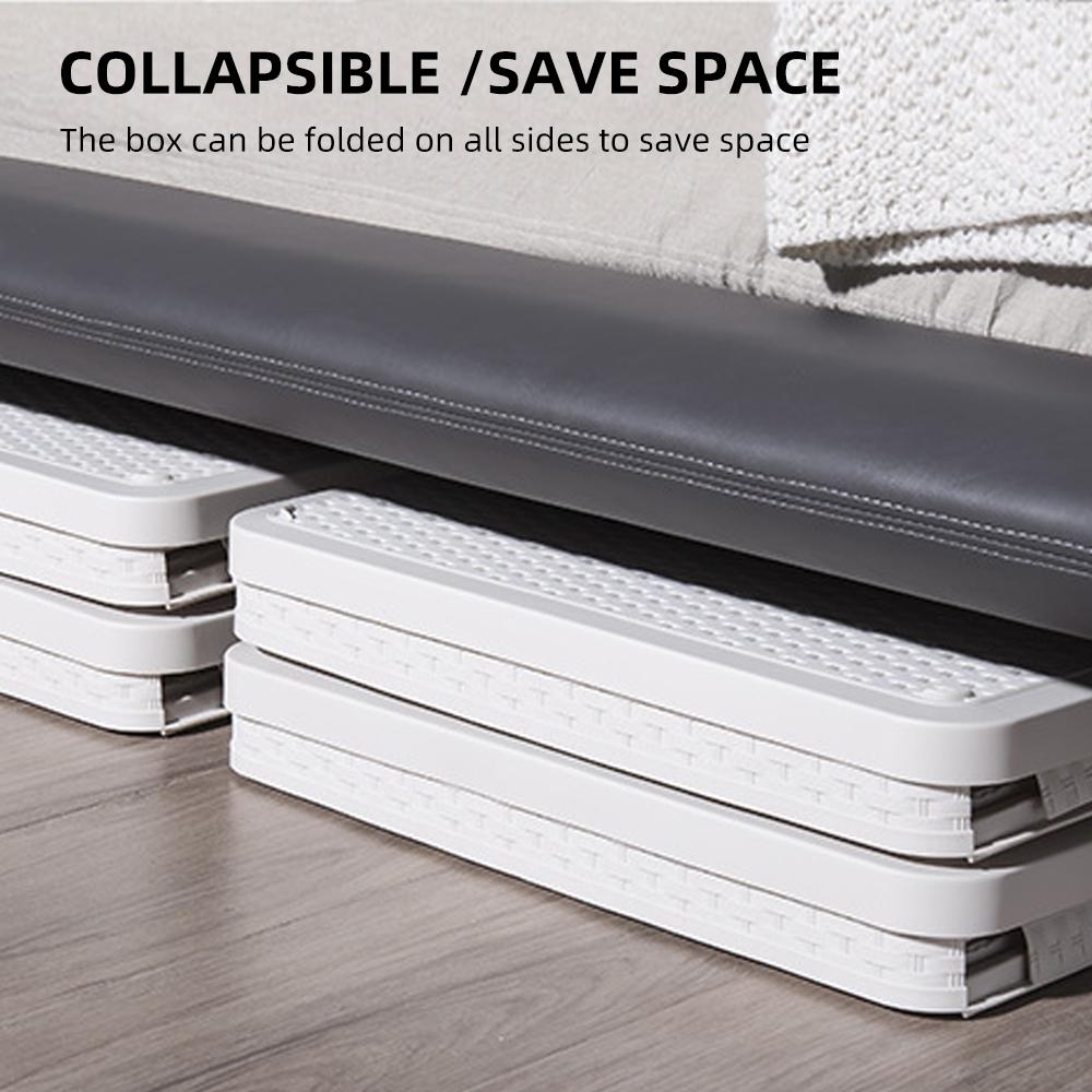 Белый складной ящик для хранения, водонепроницаемый контейнер-органайзер для ящика для хранения с двумя ручками,