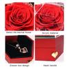Eternal Rose Necklace Box Gift Acrylic Jewelry Drawer Box Preserved Roses Christmas Jewelry Case Mother Day Jewelry Box