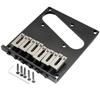 Musiclily Pro Telecaster Bridge, 6-Way, with Stainless Steel Saddles for Squier Tele Electric Guitars, Black