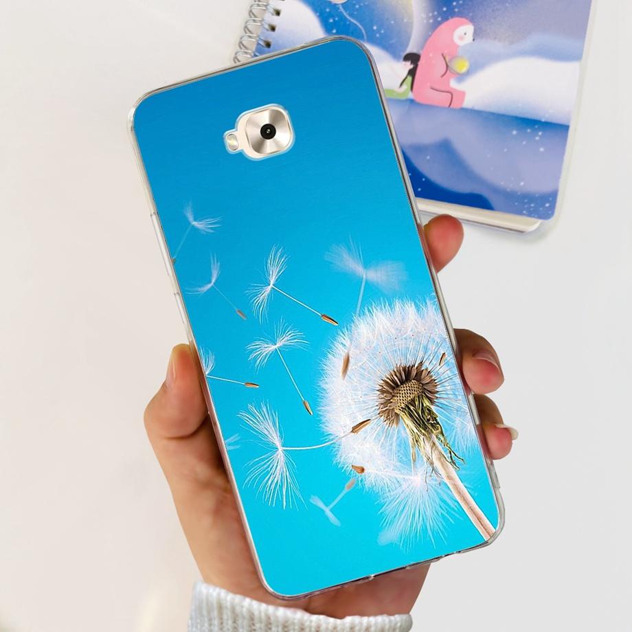 Soft TPU Slim Capa For ASUS ZENFONE ZOOM S ZE553KL Case ASUS ZENFONE 4 SELFIE ZD553KL Back Cover Transparent Cow Print Lion Etui