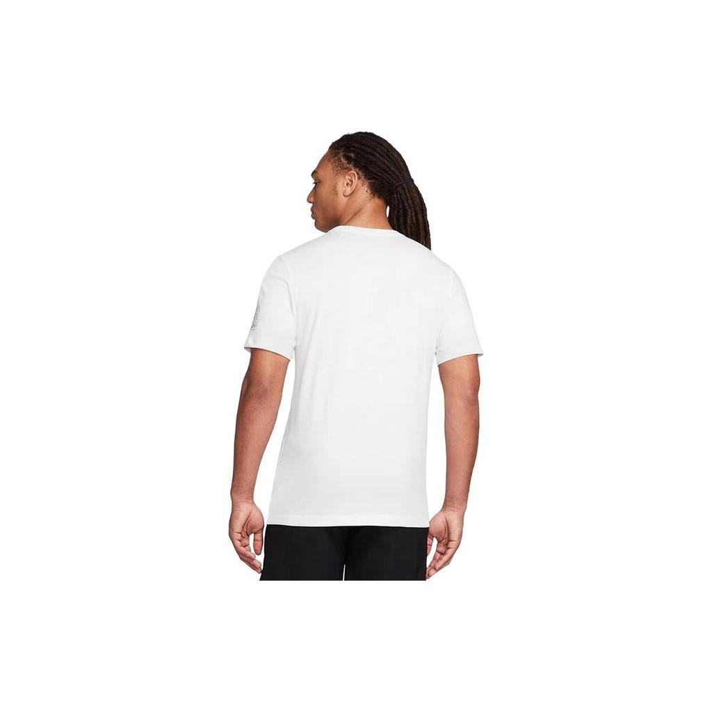 Nike T Shirts Men's White Crew Neck Moderate Straight Fit FJ2402-100