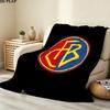 1PC Footballclub Basel Patterned Flannel Blanket Suitable For All Seasons For Home Decor Warmth And Comfort Gifts Holiday Present