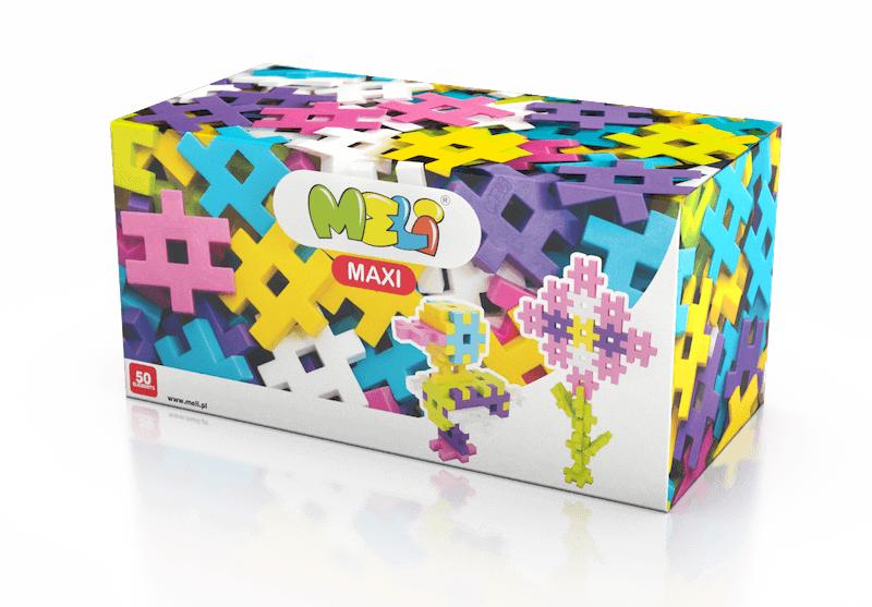 Klocki Konstrukcyjne Meli Maxi Pink 50 El.