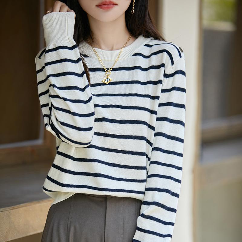 Женский кашемировый свитер Qinghe Cashmere 50% шерсть 50% шелк Женский осенне-зимний кашемировый пуловер Мягкий и теплый