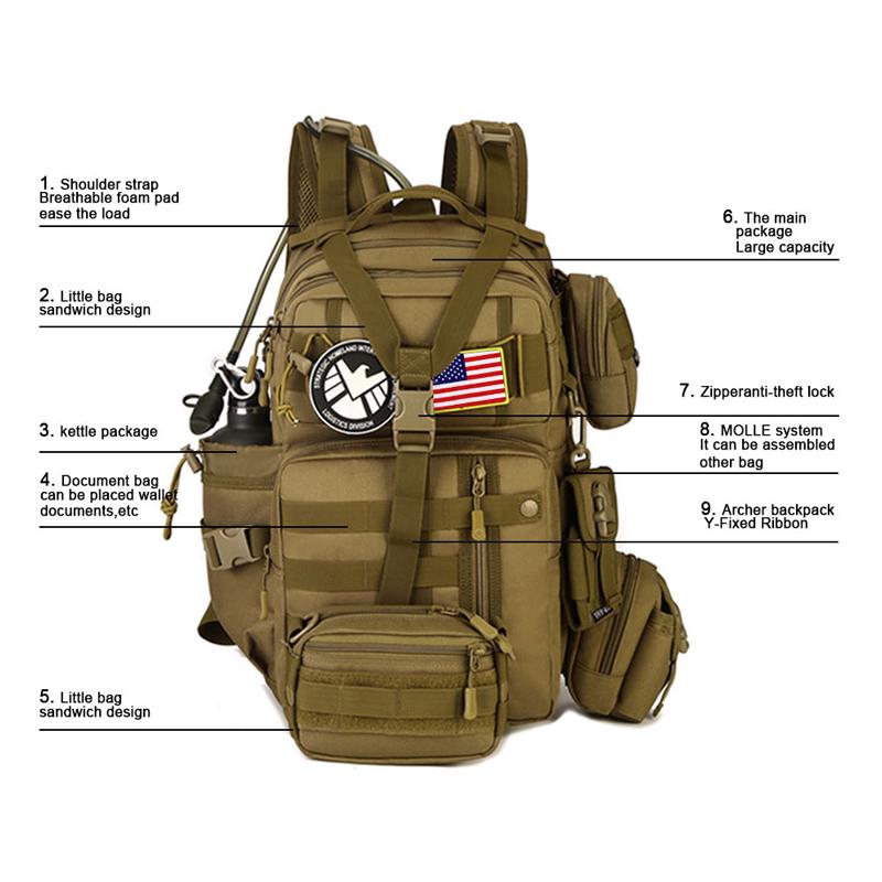 Тактическая водонепроницаемая армейская сумка 900D для улицы, военная, охотничья, кемпинговая, многоцелевая спортивная сумка