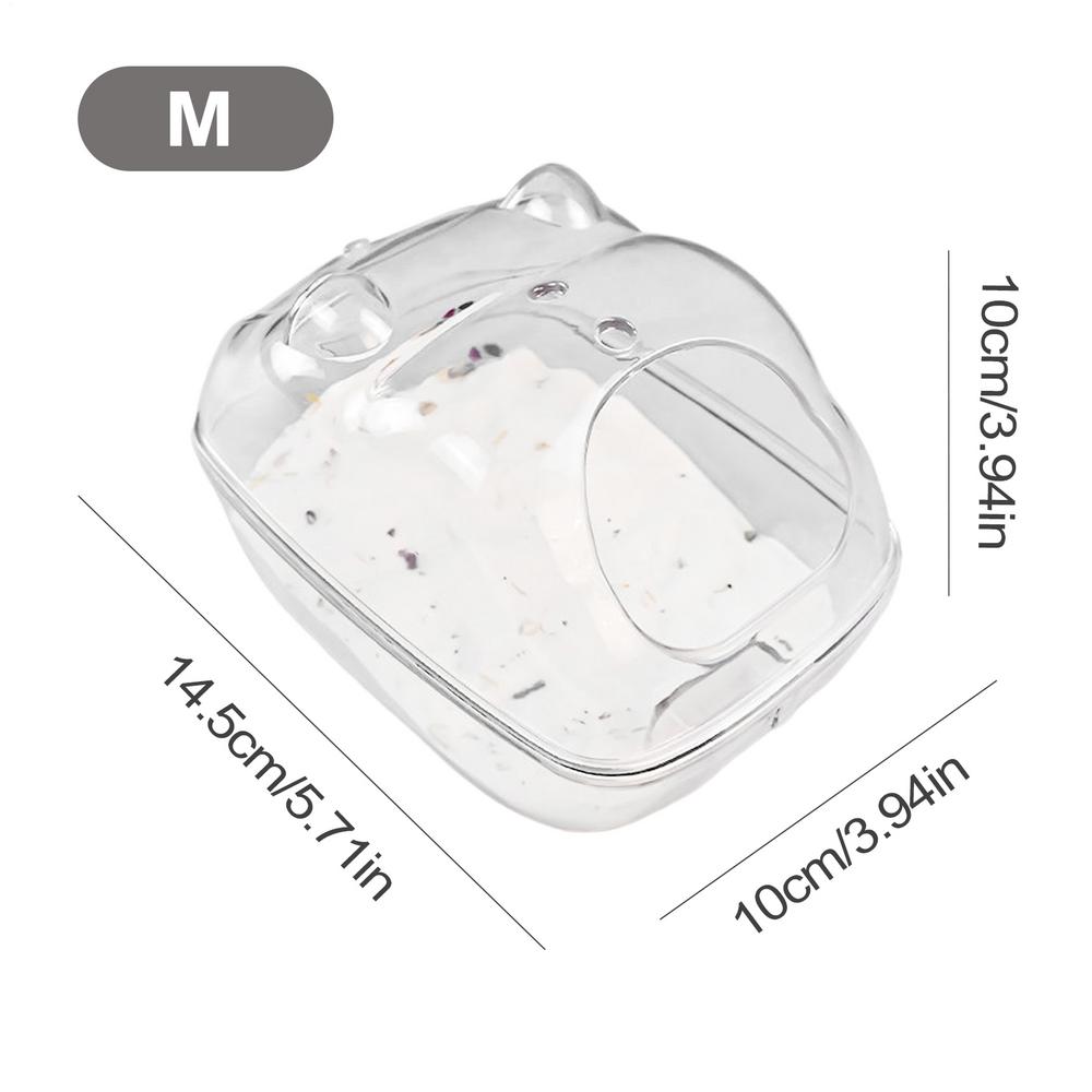 Hamster Sand Bath Box Hamster Bathroom Box Small Animal Body Cleaning Habitat For Gerbils Chinchilla Bathing Container