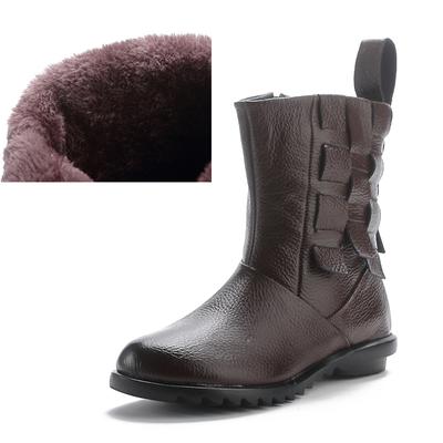 2024 Осенние сапоги из коровьей кожи женские роскошные полуботинки из плюша для снега 42 женские плетеные ботильоны женские ботинки в стиле вестерн челси