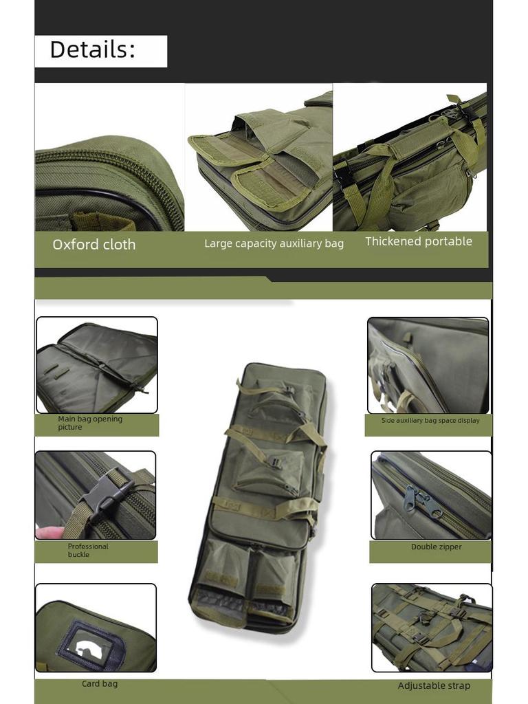 Многофункциональная сумка для тактического снаряжения на открытом воздухе (1,2м, 1м, 85см) - Двуплечий, портативный, для рыбалки и использования в полевых условиях