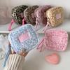 1Pc Leopard Print Plush Makeup Bag, Winter Warm Mini Square Makeup Bag, Lipstick Case, Cosmetic Storage Bag, Multifunctional Design, Suitable