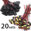 16 AWG Waterproof Electric Wire Connector Harness 2 Pins Male Female Car Boat 20 Sets