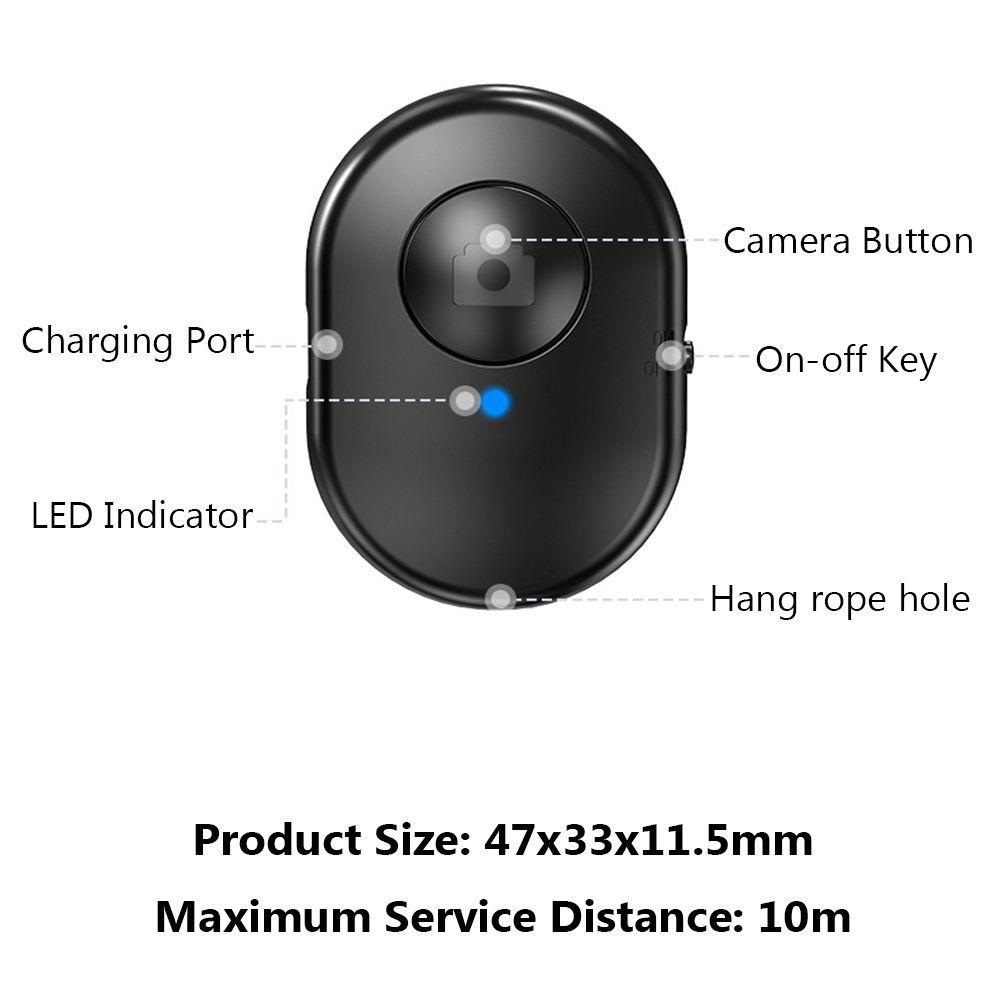 Camera Controller Rechargeable Remote Control Button Shutter Release Self-Timer Bluetooth Wireless
