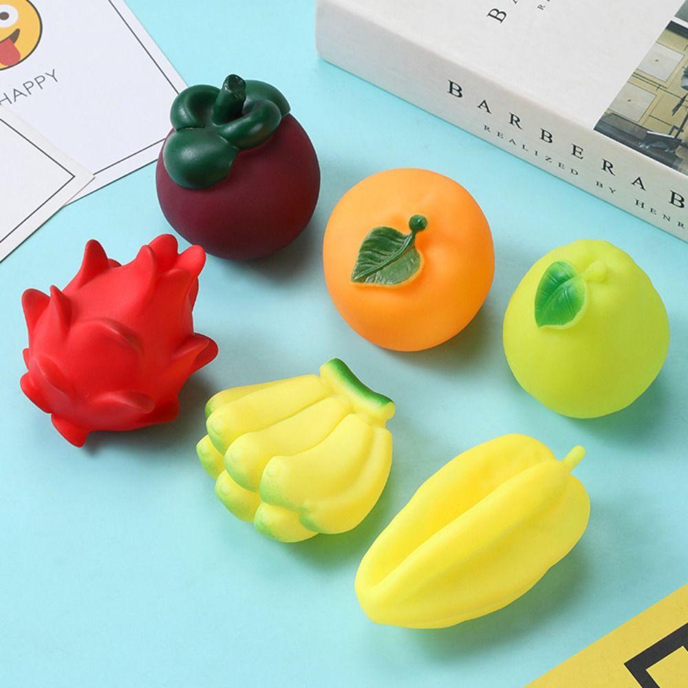 Kneading Vegetable Baby Bath Toys Sound Fruit Play Water Bath Toy Children Adult