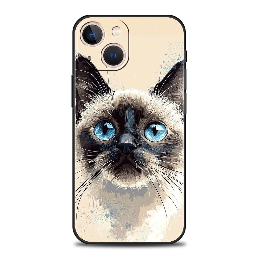 Daily Life of Cute Cats Phone Case For iPhone 17 16 15 Pro Max 11 12 13 14 7 8 Plus SE 2020 X XR XS Cover Soft Black