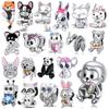 Small Animal Collection Copper Elephant&Dog&Rabbit&Monkey&Raccoon&Fox Fit Diy Bracelet Bead Charm
