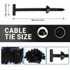 Cable Ties Buckles Nylon Auto Fastener Screw Replaceable Car Fenders Trunk Engine Guard Panel Wire Clips Management Tool