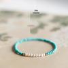 Turquoise & Pearl Women's Bracelet: Elegant Chinese-Inspired Hand Jewelry, Light Luxury, Perfect Gift for Best Friend