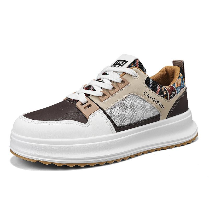 Повседневная парусиновая обувь мужская весенняя новая мужская обувь нишевая уличная универсальная на платформе с низким верхом спортивная обувь