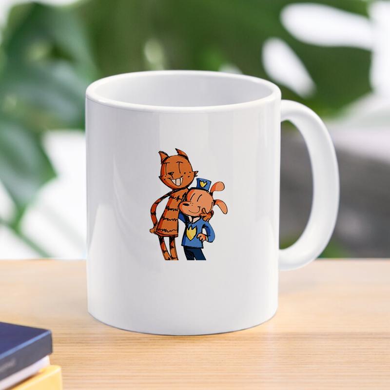 Movie Dog Man 300ml Cup Cartoon Dogman Children Ceramic Mugs Breakfast Coffee Cups Milk Tea Drinkware Kitchen Cup