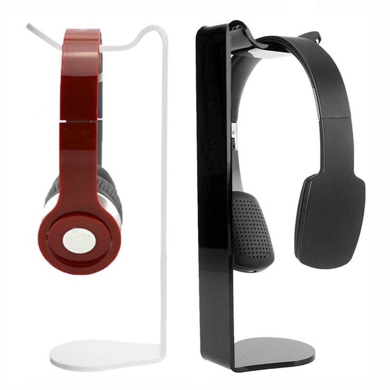 Universal Acrylic Earphone Headset Hanger Holder Headphone Desk Display Stand