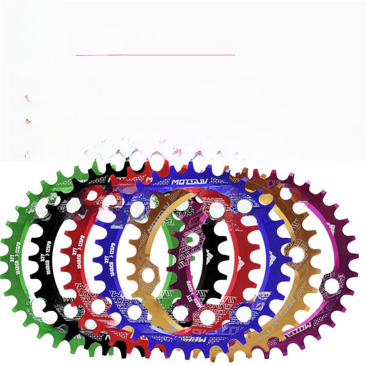 Mountain Bike Chainring 104BCD: 32T-38T Round/Oval Single Speed, Positive/Negative Tooth