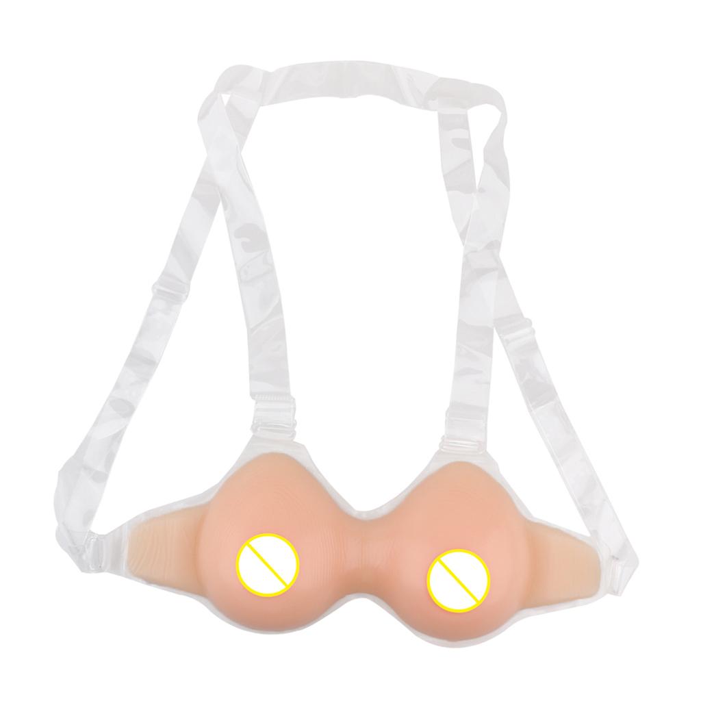 Silicone Breasts Breast Dentures With Adjustable Straps, Cosplay Push Pads Outfit