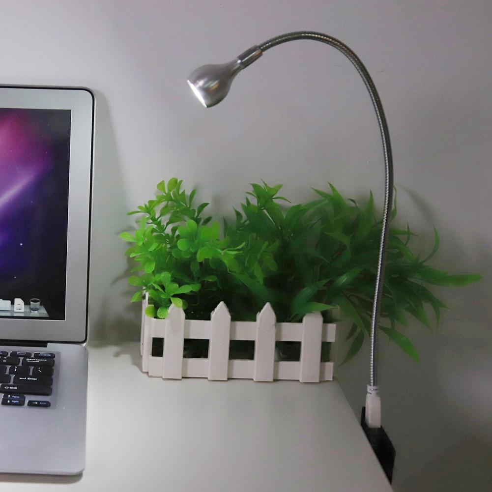 Портативная USB-светодиодная настольная лампа с длинной гибкой шеей 1 Вт