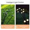 2 Packs 6-head Solar Swaying Firefly Lamps Intelligent Light Control Outdoor Waterproof Ground Plug