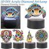 5D DIY Алмазная картина Лампа Гном Радуга Бабочка 5D DIY Алмазная картина Светодиодная лампа Акриловая Алмазная Художественная лампа Украшение для дома