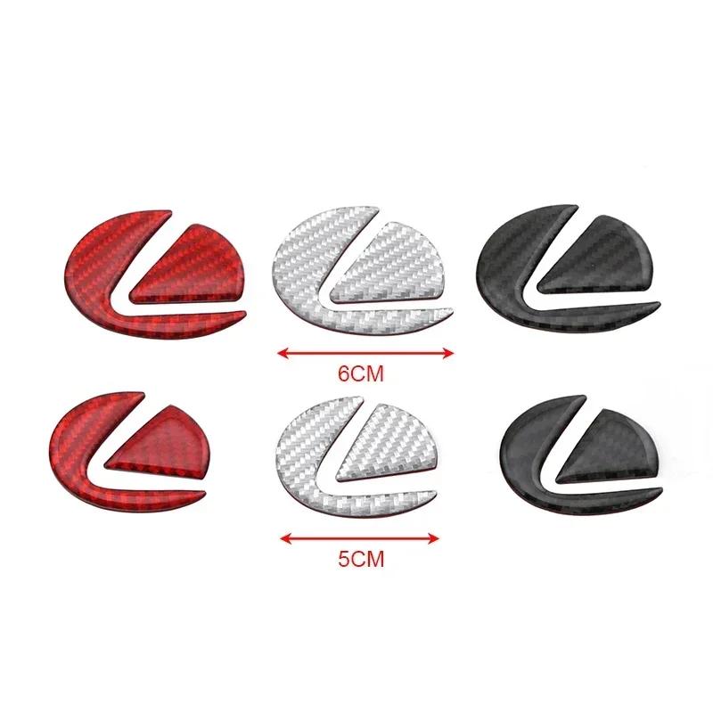 WDM2 2026 Hot Interior Stickers Carbon Fibre Car Steering Wheel Badge Sticker For Lexus RX350 GX460 GS350 IS250 IS350 ES350 ES250 ES