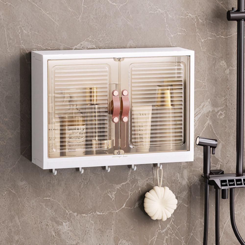 Пылезащитный ящик для хранения косметики Прозрачная стойка для хранения косметики Новая полка для хранения в ванной