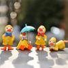 4Pcs Car Interior Dashboard Ornaments Gifts Cute and Funny Ducks Center Console Decoration Auto Accessories for Office Home Car