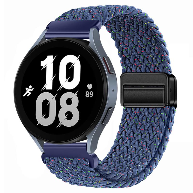 Плетеная нейлоновая петля 20 мм 22 мм для Samsung Galaxy Watch 6 5 4 3 Amazfit GTR4 Магнитный браслет Huawei Watch 4/3/GT3 Pro Ремешок