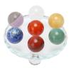7 Chakra Stones Set Purify Negative Energy Round Healing Stones with Charging Plate for Beginners