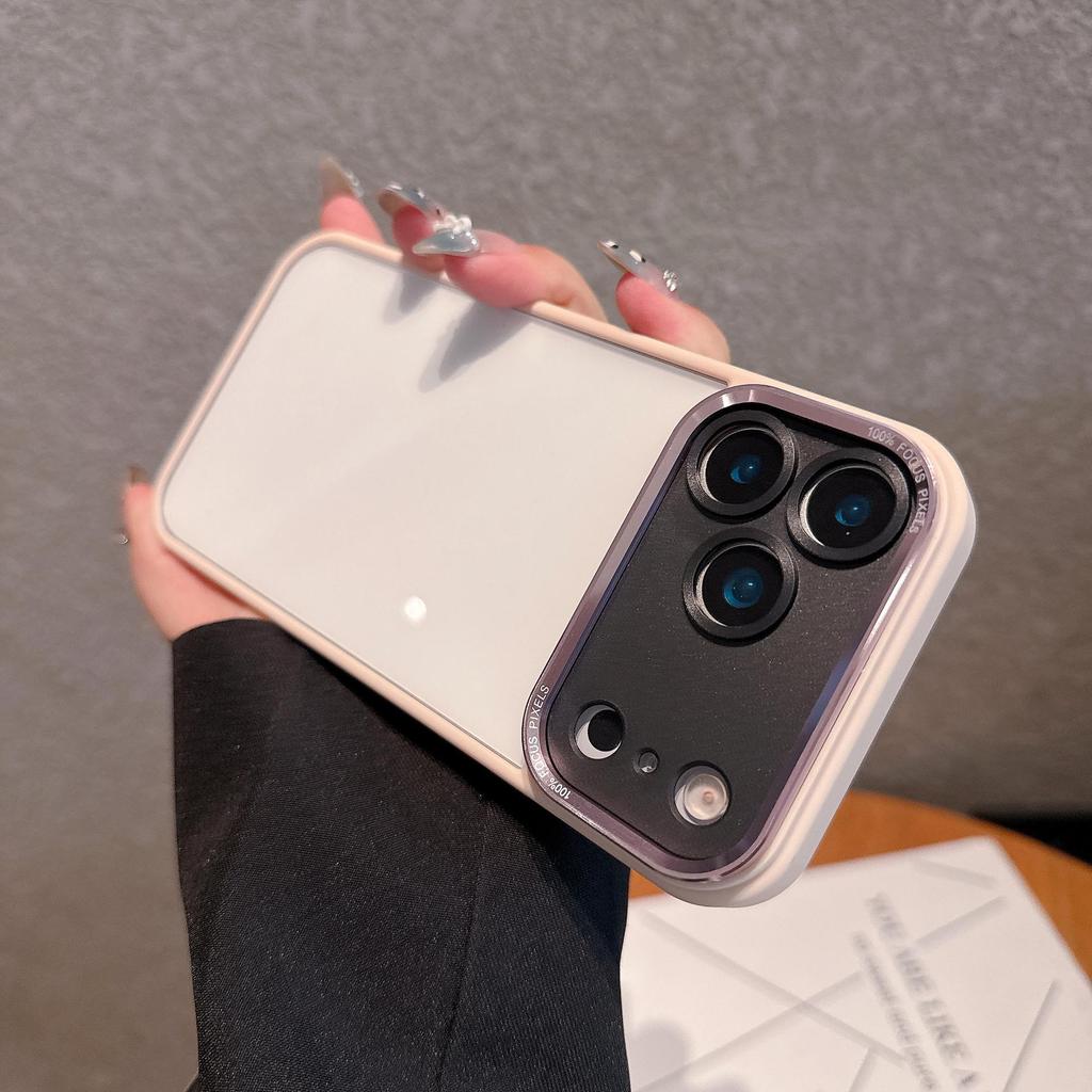 Высокопрозрачный металлический чехол для объектива для iPhone 14/15/16 Pro/Promax - Ударопрочная жесткая крышка