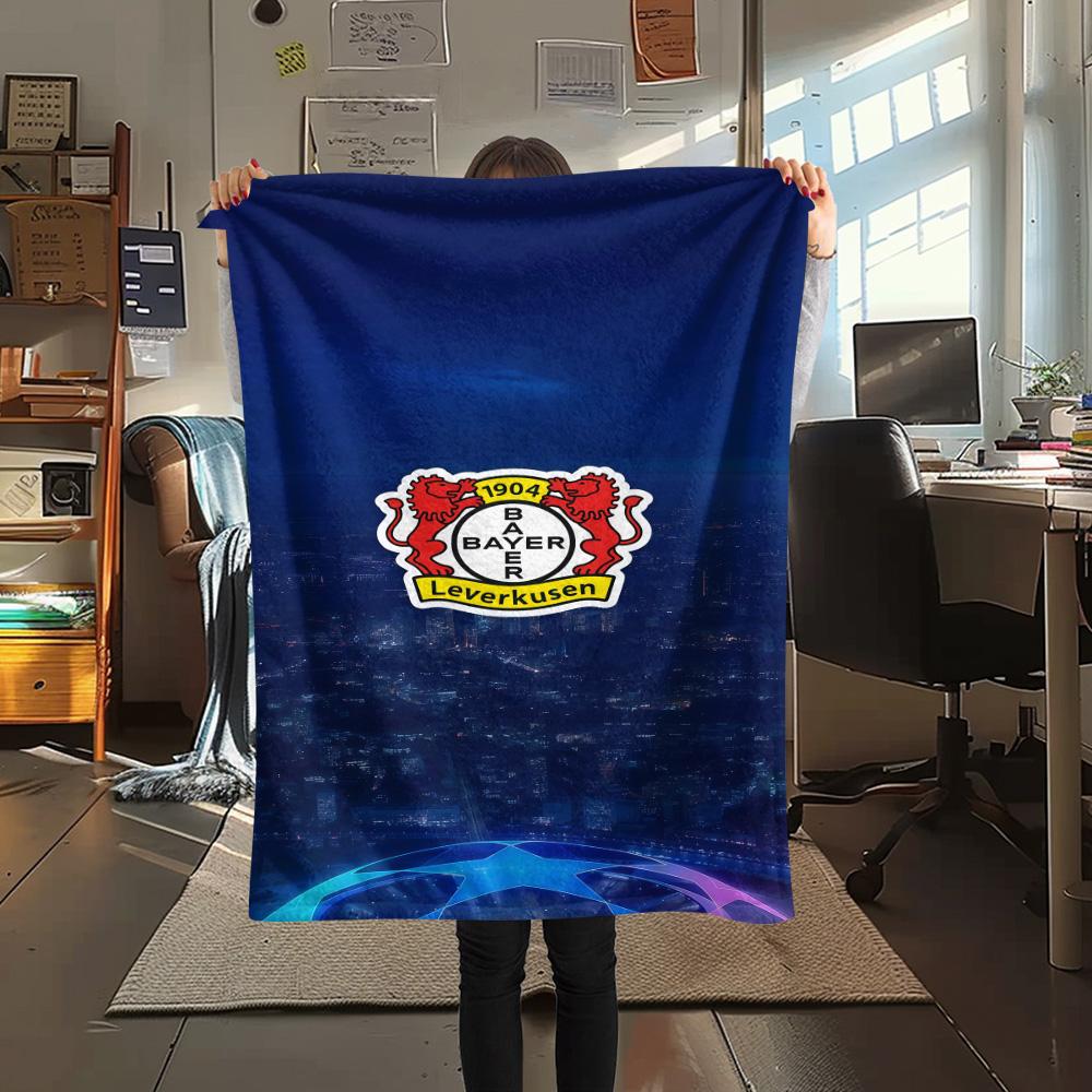 Bayer 04 Leverkusen logo Print FlAannel Blanket, High quality Comfortable for All Seasons, Home Decor, Warmth and Comfort