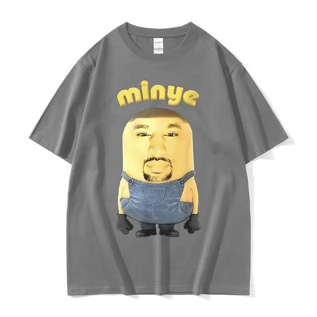 Funny Kanye West Minye Meme Tee Shirt Unisexs Vintage Fashion Cotton Short Sleeve Tshirt Unisex Hip Hop ONeck Clothing T Shirts
