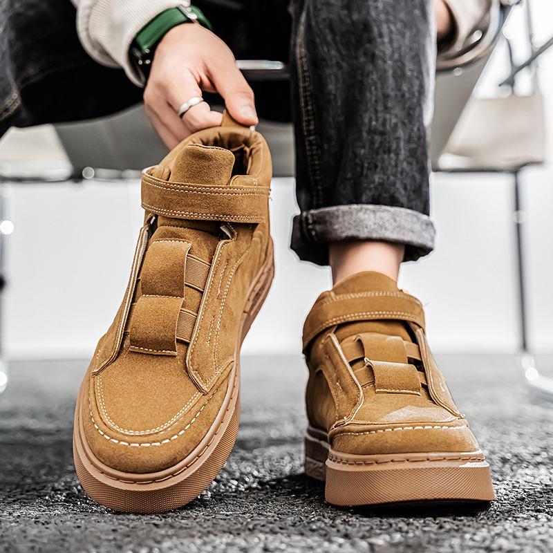Модная осень-зима дешевая обувь для мужчин модная обувь цвета хаки с высоким берцем мужская удобная обувь на платформе повседневная мужская обувь Zapatos Hombre