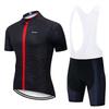 Unisex Cycling Jersey Set Short Sleeve Bib Shorts Breathable Moisture Wicking Bike Wear