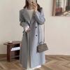 Новое осенне-зимнее двухстороннее шерстяное пальто, длинное тонкое шерстяное пальто, шерстяное пальто в корейском стиле