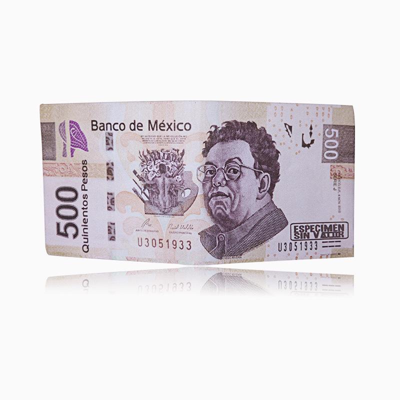 Unisex Short Wallet with Creative Currency Patterns from Various Countries