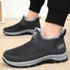 Men's Winter Warm Snow Boots With Faux Fur Lining Non-Slip Loafer Shoes Water Resistant Work Walking Sneakers Comfortable Short Ankle Booties for Male