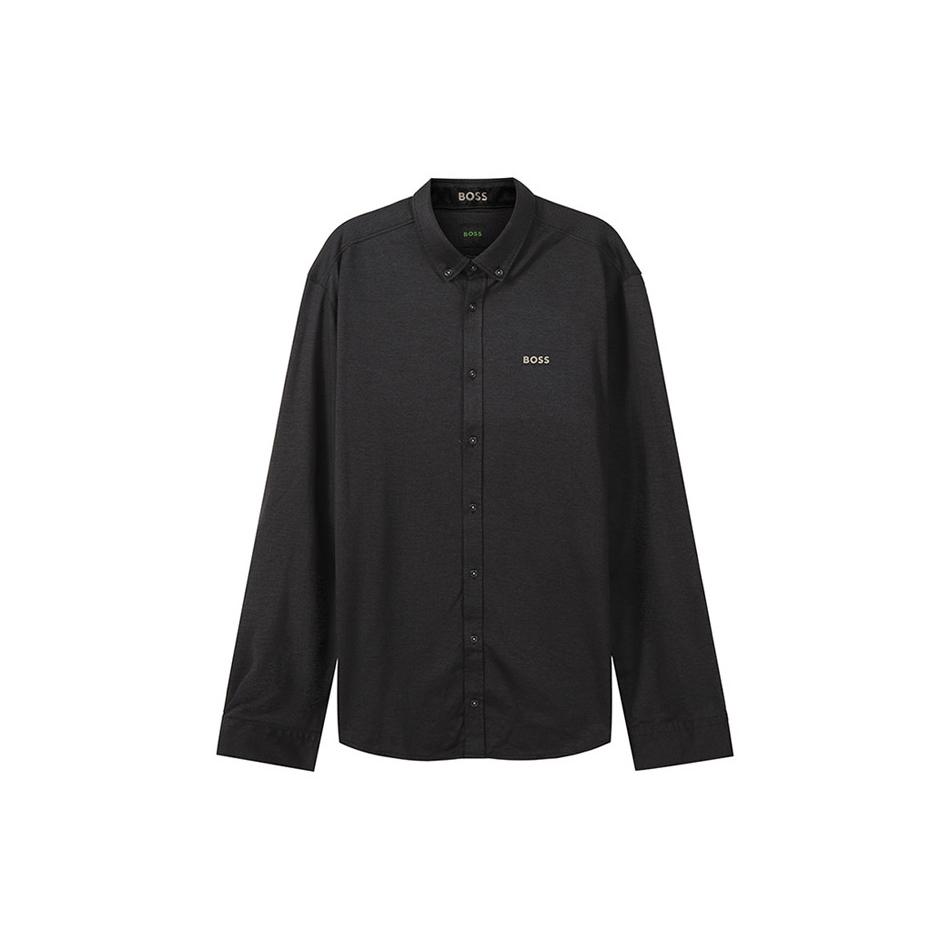 Hugo Boss Мужская рубашка с длинным рукавом Черно-серая 50466044-001