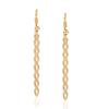 Estele Gold Plated Spiral Twist Earrings for Women